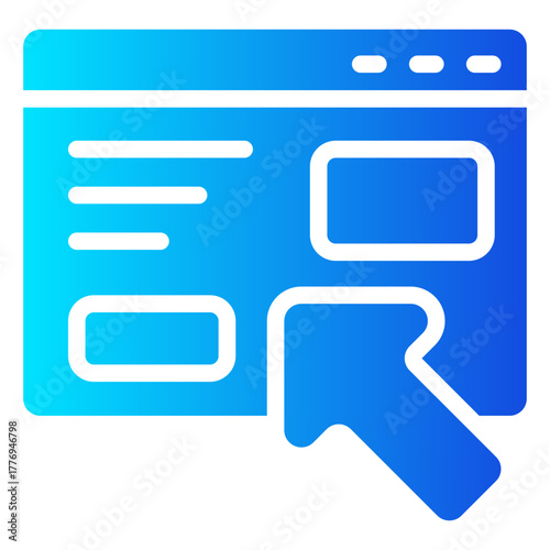 browsing gradient fill icon