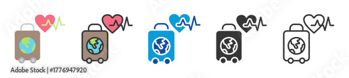 travel health advice icon set multi style various collection