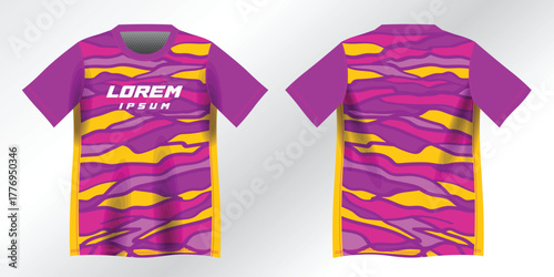 abstract purple and pink background pattern for sport jersey design mockup