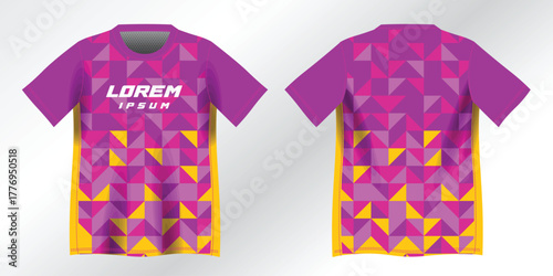 abstract purple and pink background pattern for sport jersey design mockup