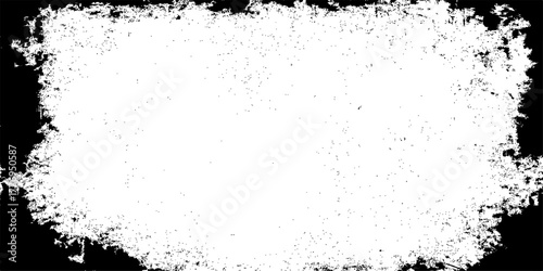 Black ink splatter grunge vector texture frame illustration background