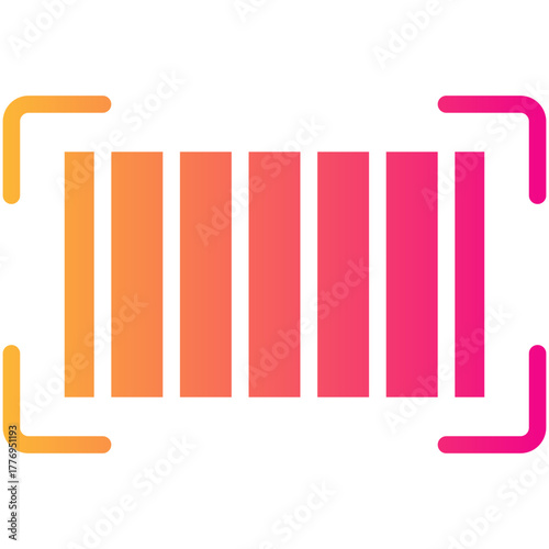 barcode gradient fill icon