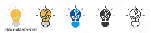 conservation of energy icon set multi style various collection