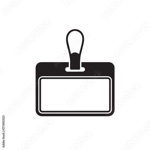 Identification badge isolated on white background, a symbol of identity verification and access control in various organizations