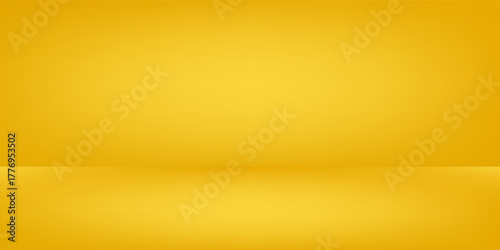 Abstract studio backgrounds. yellow walls for photography space vector simple set with bright gradient simple abstract design