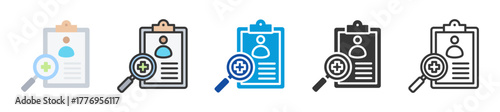 diagnosis icon set multi style various collection