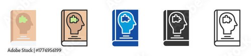 educational psychology icon set multi style various collection