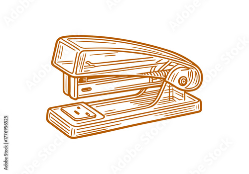 Stapler hand drawn simple  vector illustration