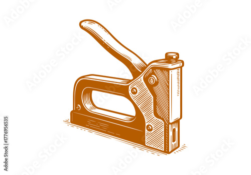 Stapler hand drawn simple  vector illustration