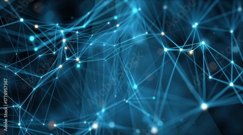 Abstract blue network connectivity background for tech and digital design.