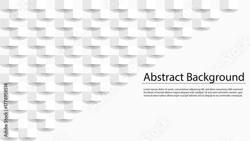 Minimal white 3D geometric cubes abstract background with soft shadows
