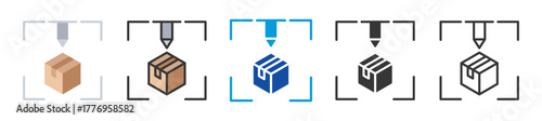 3d printing icon set multi style various collection