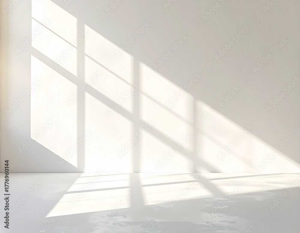 Obraz premium Minimal Interior with Light and Shadow