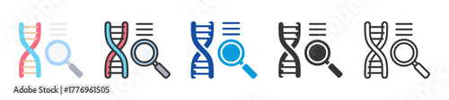 genetic icon set multi style various collection