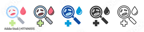 hematology icon set multi style various collection