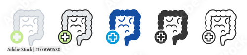 gastroenterology icon set multi style various collection