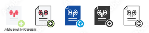 nephrology icon set multi style various collection