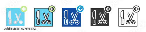 surgery icon set multi style various collection