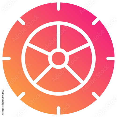 tire gradient fill icon