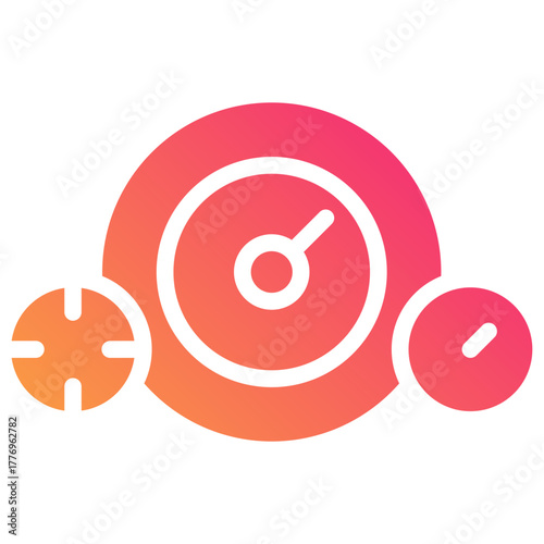 speedometer gradient fill icon