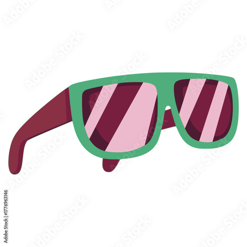 cool sunglasses fashion accessories flat color vector illustration template design