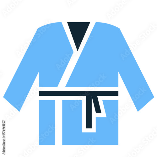 Bathrobe icon vector. Ideal for hotel luxury, spa resort, and bathroom amenity themes. This graphic symbolizes comfort and relaxation after a bath or treatment.