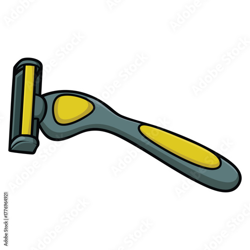 Razor with replaceable cassettes vector cartoon illustration isolated on white background perfect for personal grooming shaving and hygiene themed designs