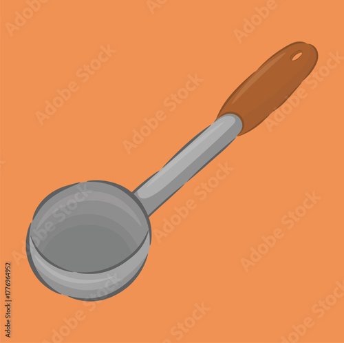 illustration of ladle, kitchen cooking utensil, cooking spoon Stainless steel tool