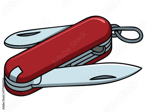 Survival knife illustration isolated on white background perfect for camping adventure hunting outdoor survival or tactical gear creative artwork design