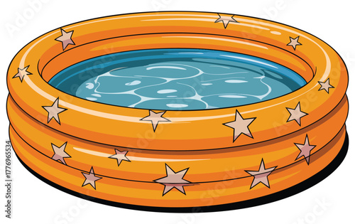 Swimming pool illustration vector isolated on white background suitable for aquatic activity summer leisure water recreation and relaxation themed visuals