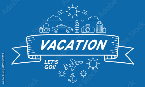 Traveling destination journey holiday concept vector illustration ideal for tourism adventure vacation design or travel themed creative artwork