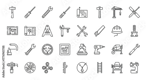 Collection of construction icons for your design