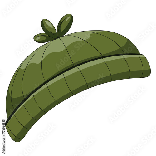 Vector illustration of bonnet isolated on white background suitable for fashion clothing accessory vintage or traditional headwear themed designs