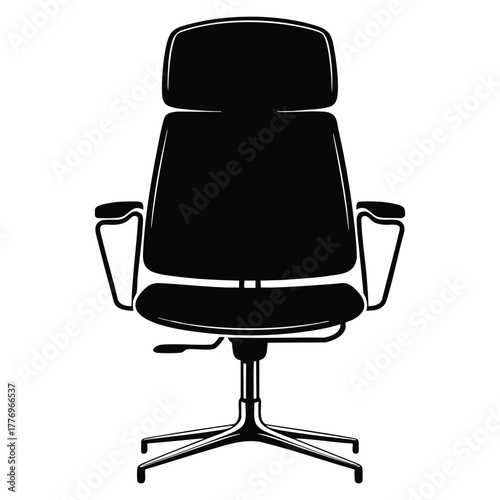 Vector illustration of chair icon isolated black symbol perfect for furniture design home interior decor or minimal style creative artwork concepts