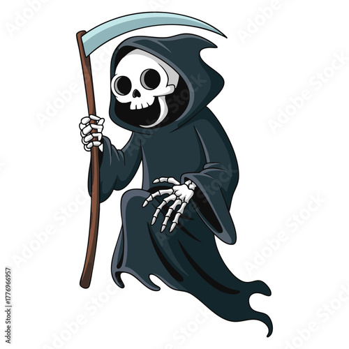 Vector illustration of ghost isolated on white background ideal for halloween spooky supernatural fantasy or cartoon character themed creative artwork