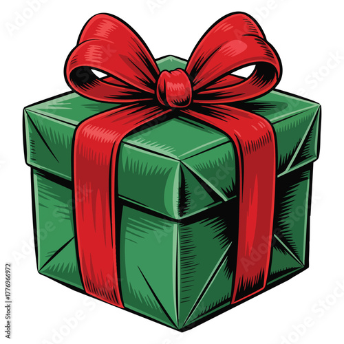 Vector illustration of gift box isolated on white background ideal for birthday holiday celebration festive occasion or present themed creative design artwork