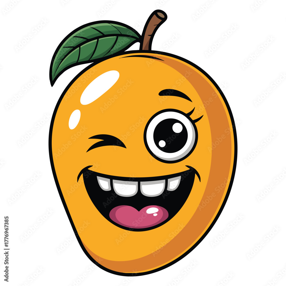 Obraz premium Vector illustration of mango isolated on white background ideal for tropical fruit food design healthy organic label or natural product themed creative artwork