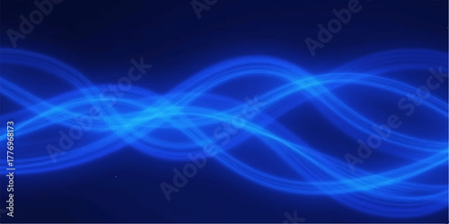 Abstract blue fractal wave pattern background design with flowing lines and light texture