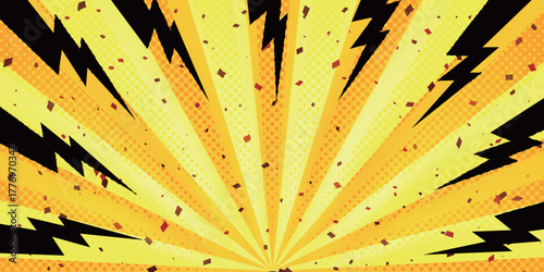 黄色　スクリーントーン　模様　背景