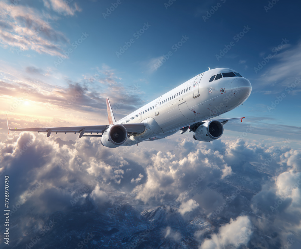Naklejka premium Jet created with Generative AI Technology, ai, generative