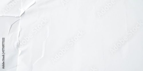 Close-up of blank white receipt paper texture, white background, transaction
