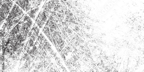 Black and White Grunge Scratched Texture Overlay Abstract Vector Background