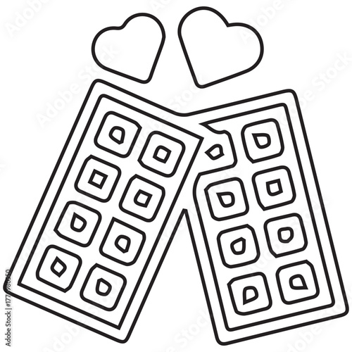 Waffle Love Toast Icon