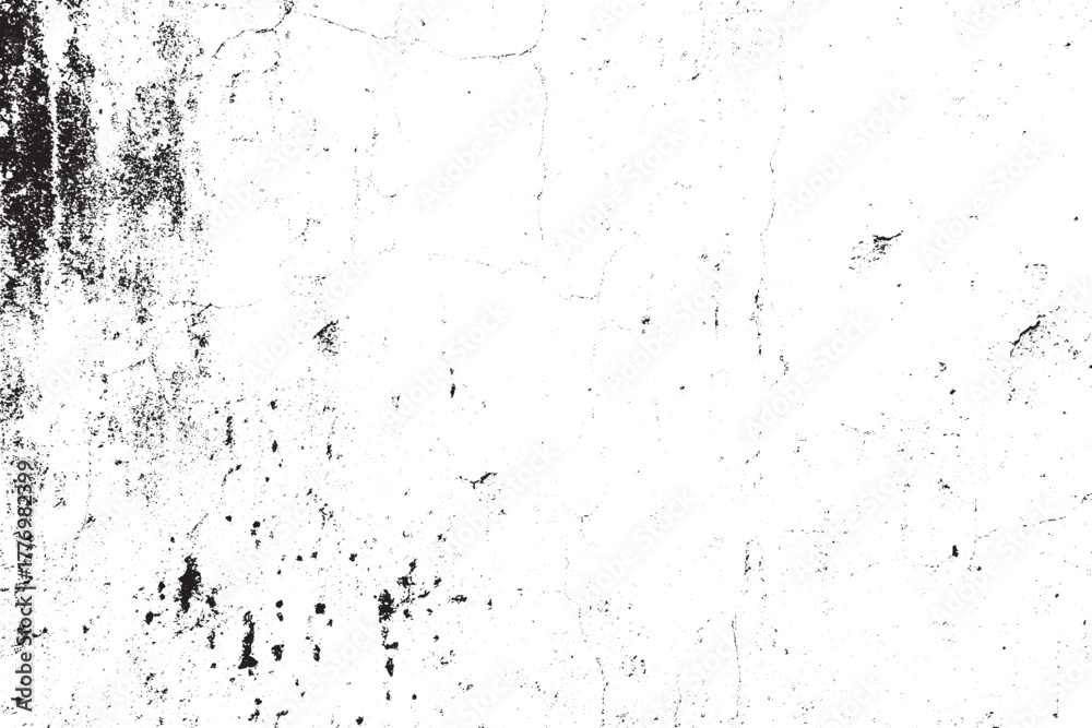 Obraz premium Black White Grunge Texture Overlay, Distressed Weathered Wall Background