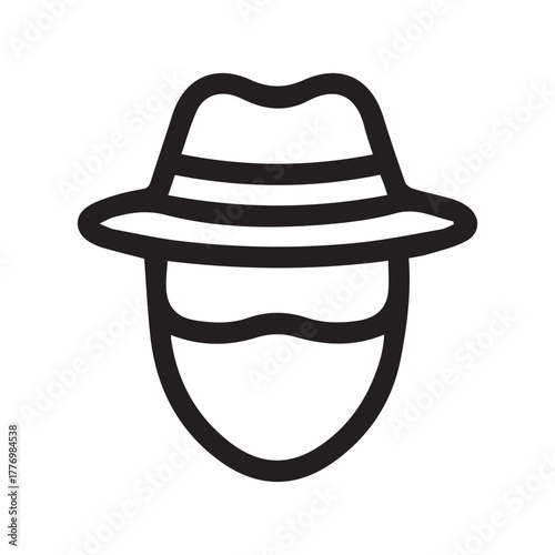 Incognito Mode Line Icon.