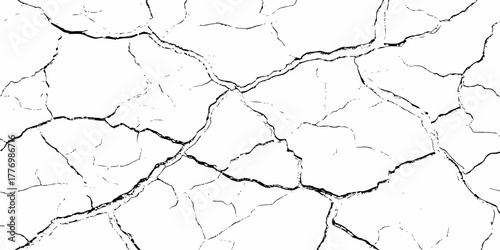 digital wall grunge and dust pattern surface Cracked white wall texture design element white background.
