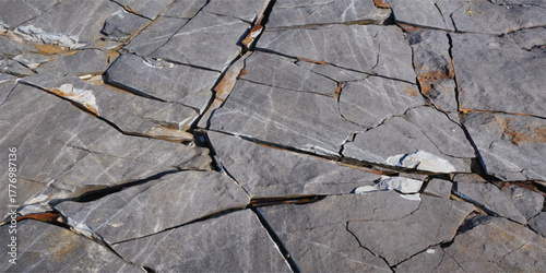 Cracked texture of old wooden surface with abstract gray pattern