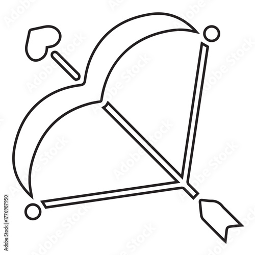 Cupid's Bow and Heart Arrow