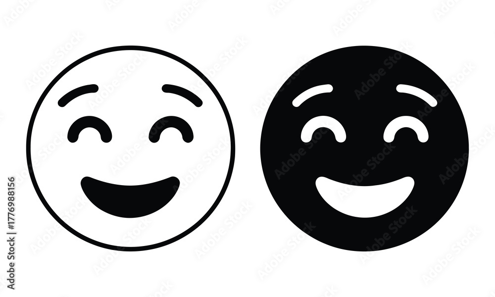 Fototapeta premium Two happy smiling faces one white one black