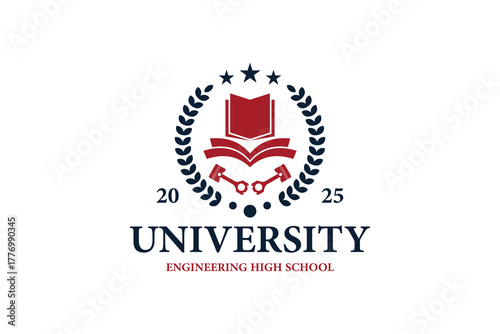 Engineering university emblem logo design